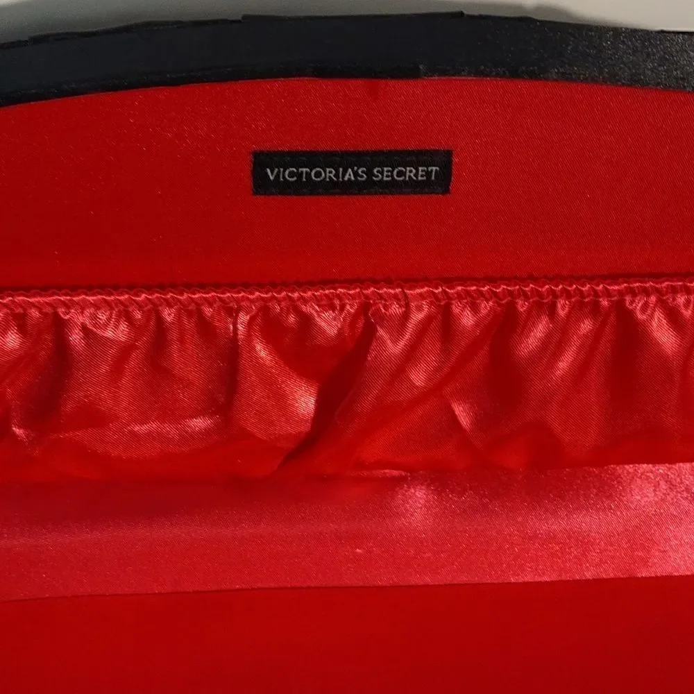 Victoria's Secret Black Satin Clutch